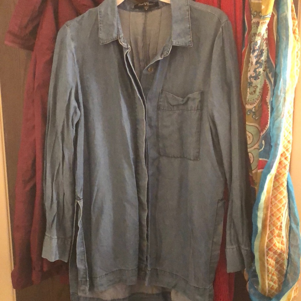 Jean button up tunic